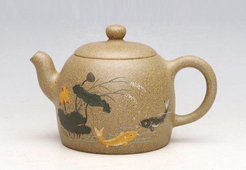 万建中紫砂壶 连年有余 