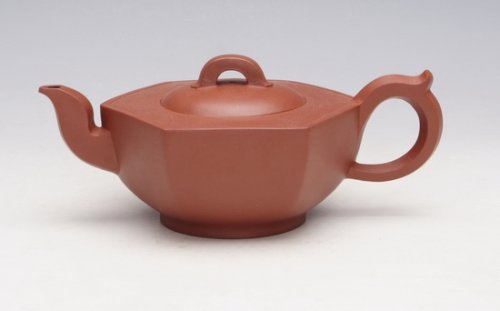 陆仕兴紫砂壶 六方陷盖 