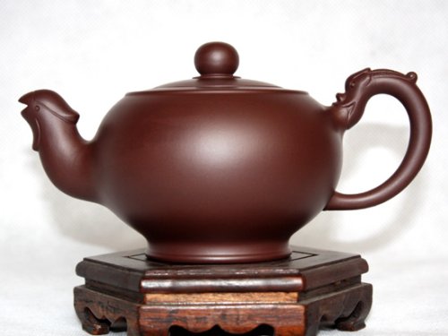 许艳萍紫砂壶 紫茄泥  龙凤呈祥 