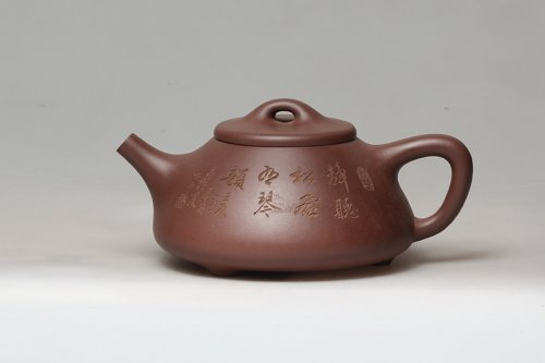 余美珍紫砂壶 石瓢 