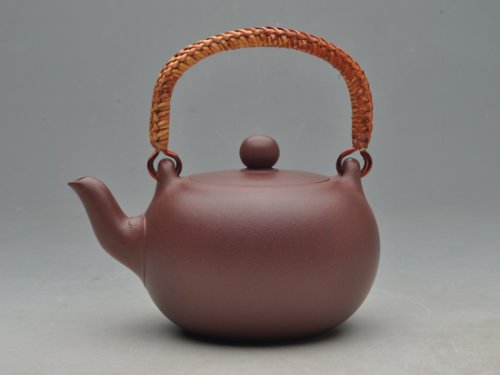 张佩紫砂壶 藤把提梁 