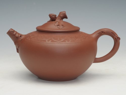 张太友紫砂壶 松鼠葡萄壶 