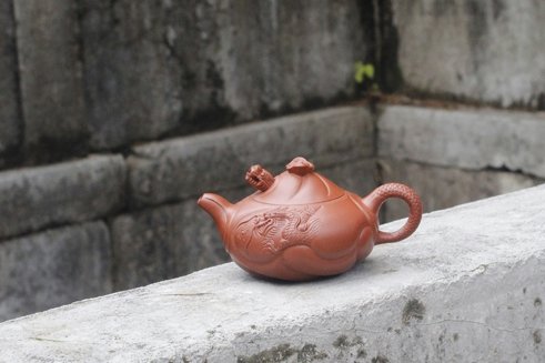 朱雪娇紫砂壶 鱼化龙 