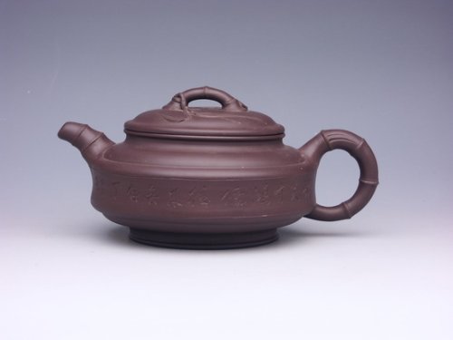谈言炎紫砂壶 双线竹鼓 