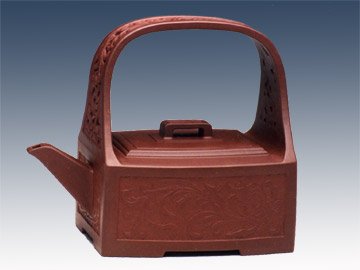 孔小明紫砂壶 唐草提梁 