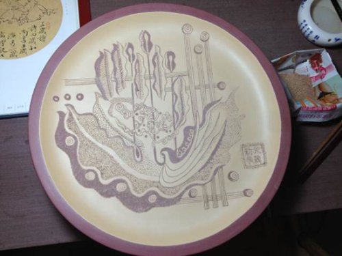 余颖紫砂壶 紫砂挂盘 