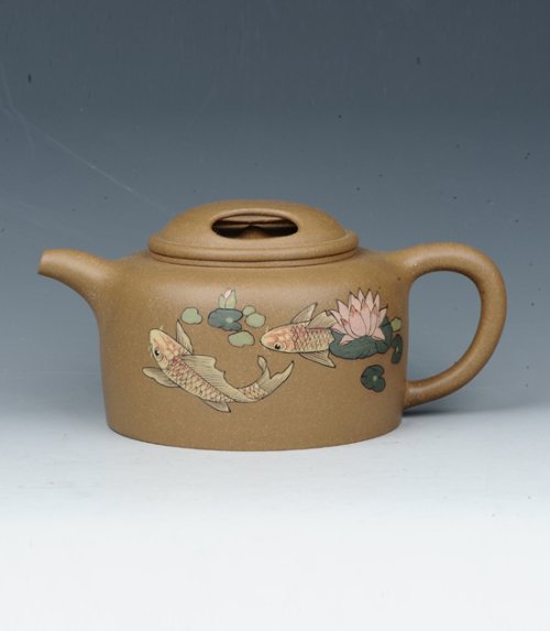 应敏亚紫砂壶 牛盖莲子 