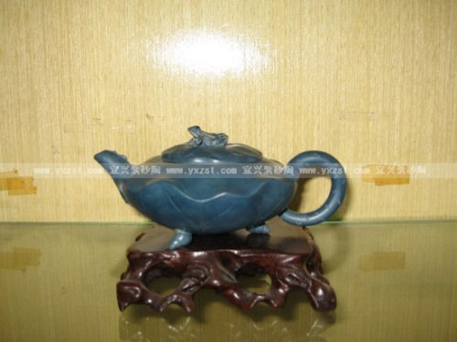 钱建生紫砂壶 青蛙荷叶 