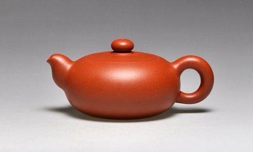 吴建平紫砂壶 《圆珠》泥料：朱泥  容量：180cc 