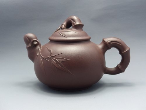 储顺余紫砂壶 佛肚竹 
