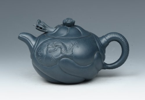 周小华紫砂壶 鱼化龙2 