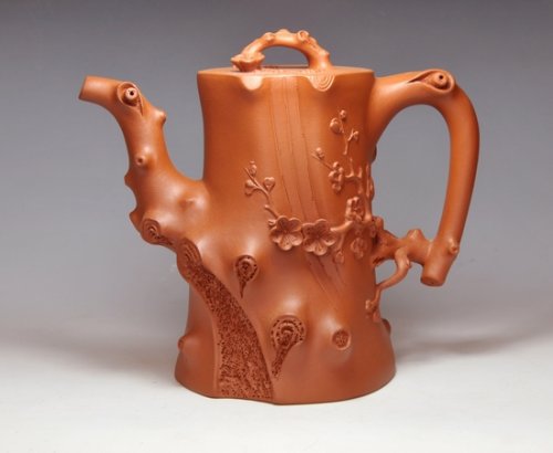 潘孟华紫砂壶 梅开五福（高） 