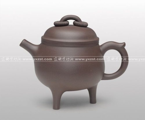 倪顺生紫砂壶 双环三足壶 拷贝 
