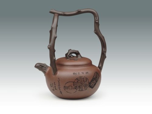 姜建荣紫砂壶 东坡提梁 