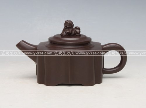 陈盘新紫砂壶 锦囊狮灯 