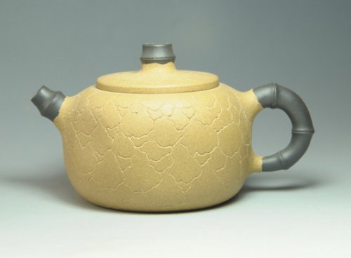 欧亚菲紫砂壶 竹节平盖供春 