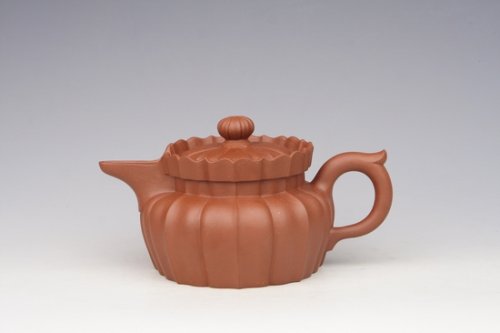 张生荣紫砂壶 菱花僧帽 清水泥 