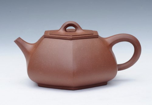 陈永付紫砂壶 六方石瓢 