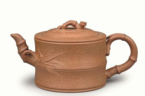 蒋晓平紫砂壶 竹段 