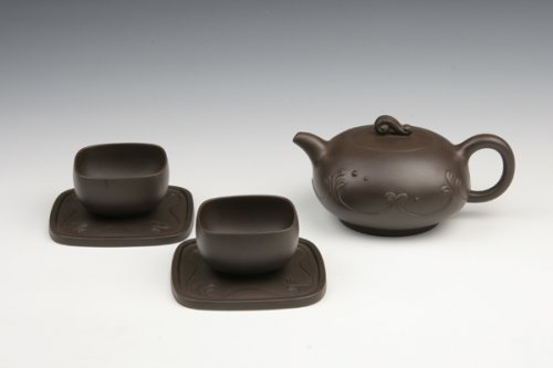 鲍玉美紫砂壶 搏击套壶  