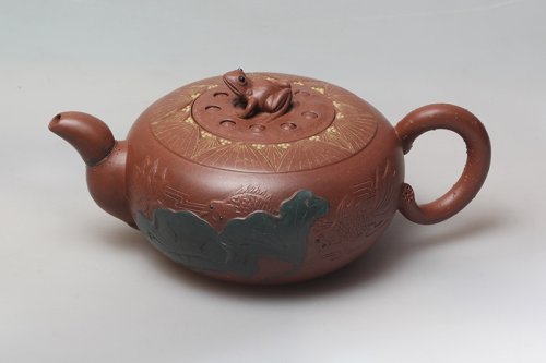 钱建生紫砂壶 荷塘情趣 