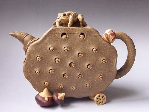 范云松紫砂壶 蛤蟆莲蓬壶 