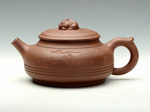 任祁英紫砂壶 双线 