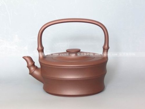 许艳春紫砂壶 扁竹提梁 