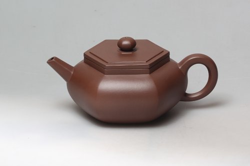 吴燕群紫砂壶 矮六方壶 