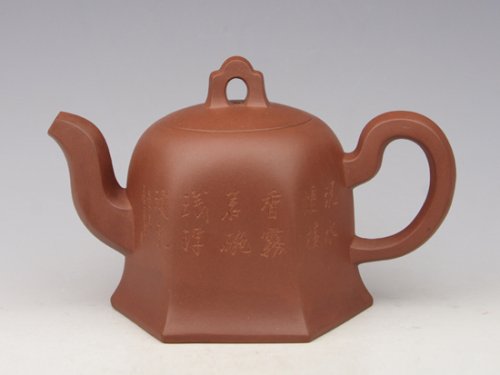 李刚紫砂壶 六方金钟 