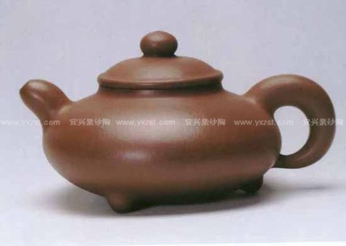 何道洪紫砂壶 韵扁壶 