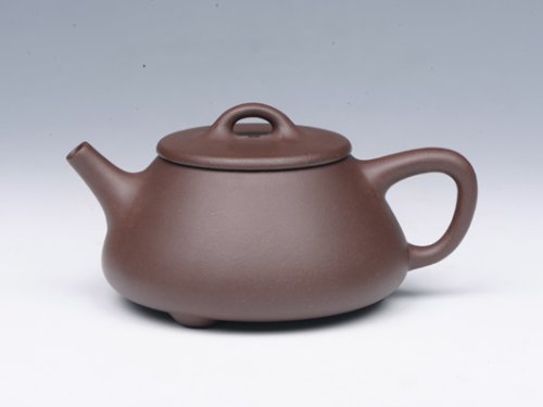 钱红月紫砂壶 子冶石瓢 