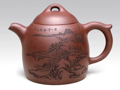 严志军紫砂壶 秦权  泥料：拼紫泥  容量：450CC 