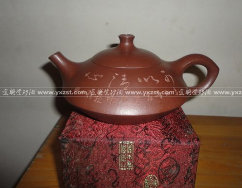 施月红紫砂壶 雀壶 