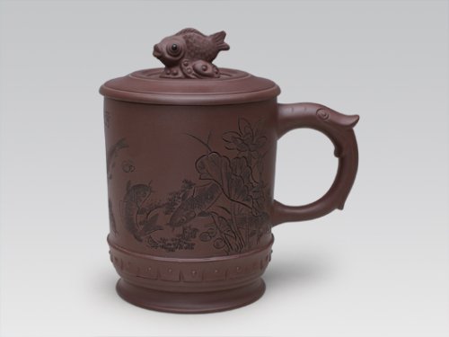 王卫紫砂壶 荷塘鱼戏 