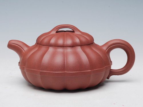 陈健紫砂壶 菱花线圆 