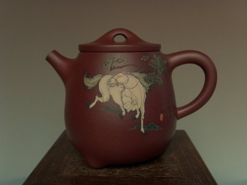 李经强紫砂壶 白龙驹 