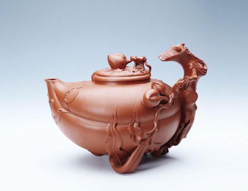 储彩琴紫砂壶 大圣桃 