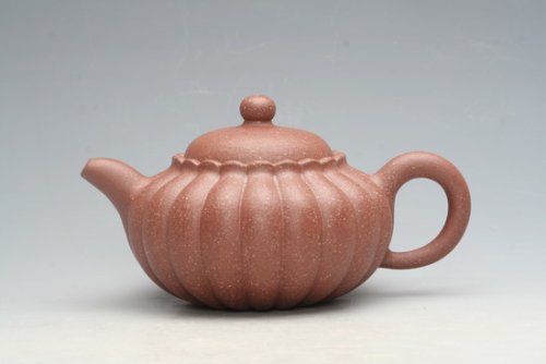 沈梁紫砂壶 供菊 