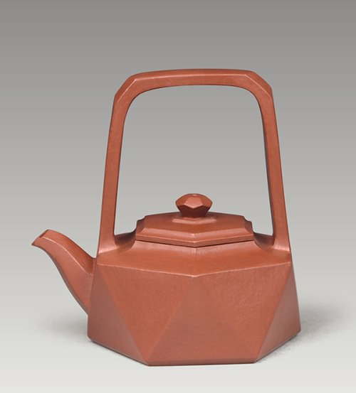 冯云华紫砂壶 60°提梁 