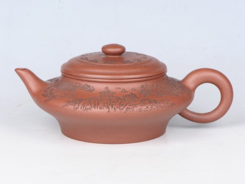 孙科紫砂壶 虚扁 