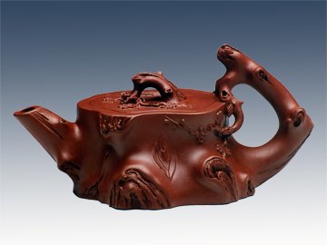 周鹏甲紫砂壶 矮梅桩壶 
