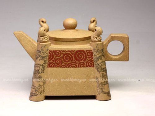 陈洪新紫砂壶 全手工(八面玲珑) 