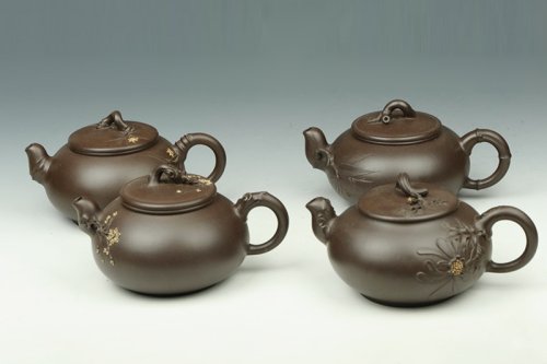 范月琴紫砂壶 四君子 