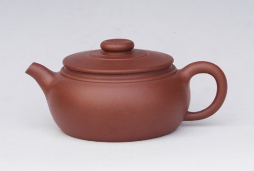 姚芳紫砂壶 扁腹 