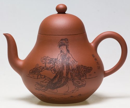 管建平紫砂壶 四大美女西施 