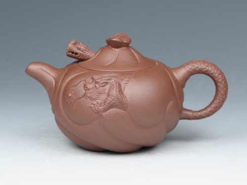 邵文紫砂壶 鱼化龙 