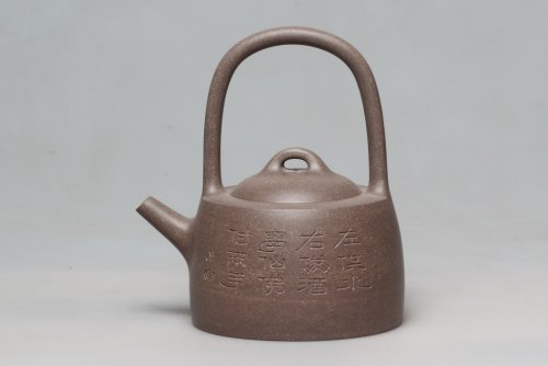 潘水鑫紫砂壶 石銚提梁 