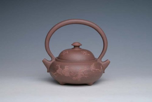吴春华紫砂壶 金玉满堂 青灰泥 