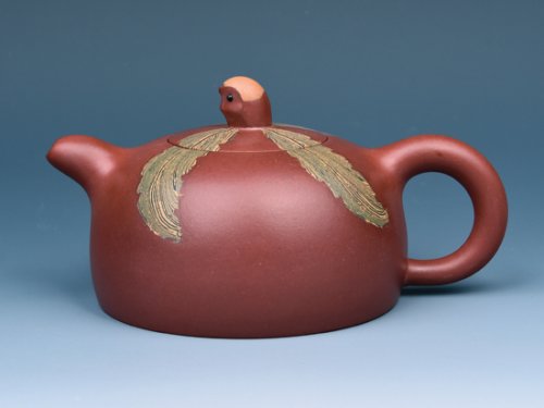 张丽妹紫砂壶 多彩半月 